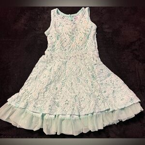 Baby Girl Elegant Mint Lace Sleeveless Dress size 4